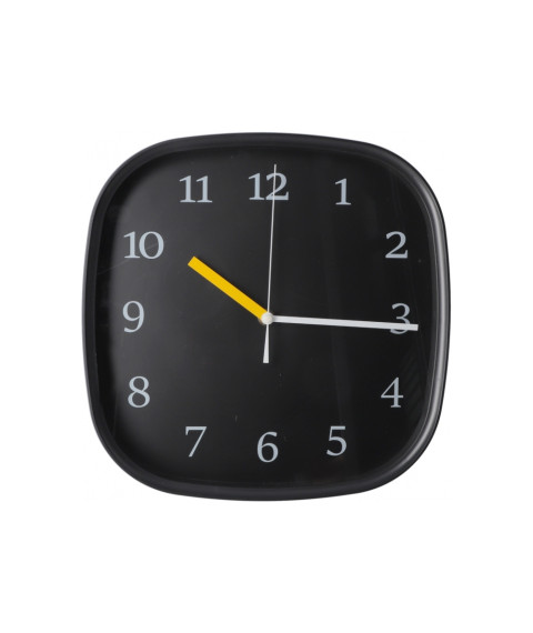 Ceas de perete din plastic Optima STYLE, negru